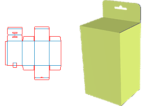 Up and down intubation box, card lock, hook box, aircraft hole hanging, color box, paper corrugated paper box, packaging structure design, packaging box structure, packaging design, cosmetics packagin