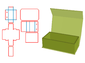  Book-shaped flip boutique box, book box, hardcover box, V-slot design gift box, knife mold, no need for secondary debugging line draft can be directly sampled