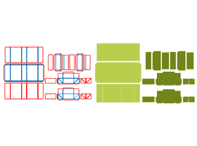 Book-type clamshell gray board X, leather shell seven plates, can be flattened for transportation