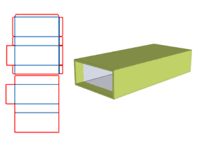 Drawer five-sided seal, outer box, V-slot